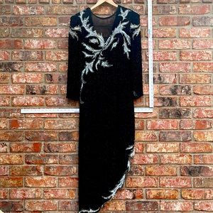 Lillie Rubin vintage silk sequence phot does not do justice on this dress.